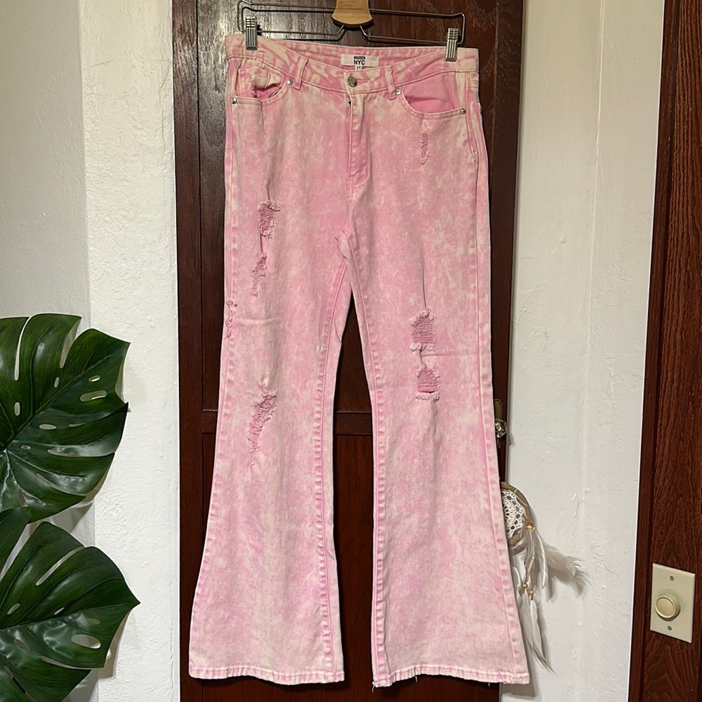 Pink Flared jeans